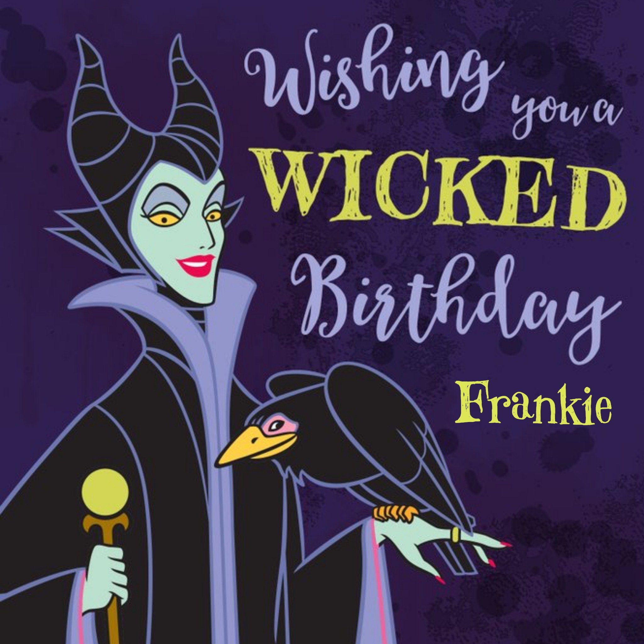 Disney Maleficent Wishing You A Wicked Birthday, Large Card