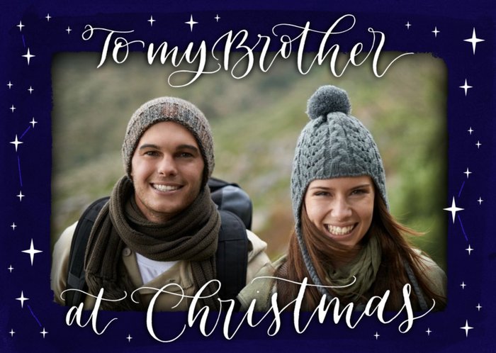 Constellations Brother Photo Upload Christmas Card