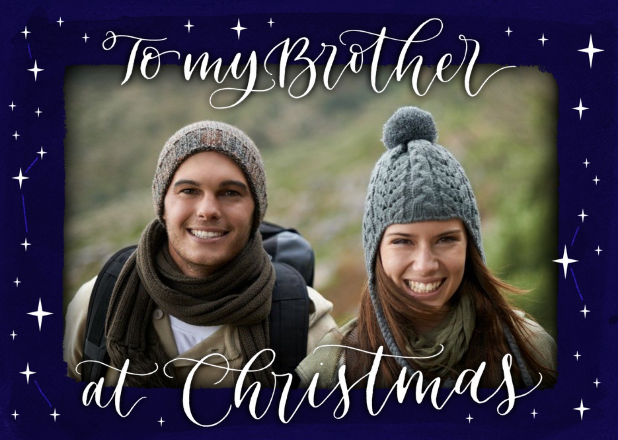 Constellations Brother Photo Upload Christmas Card Ecard