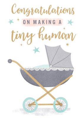 Congratulations on Making A Tiny Human Cute New baby Card