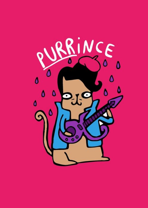 Purrince Cat Music Pun Card