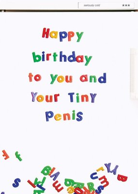 Rude Funny Happy Birthday To You And Your Tiny Penis Card