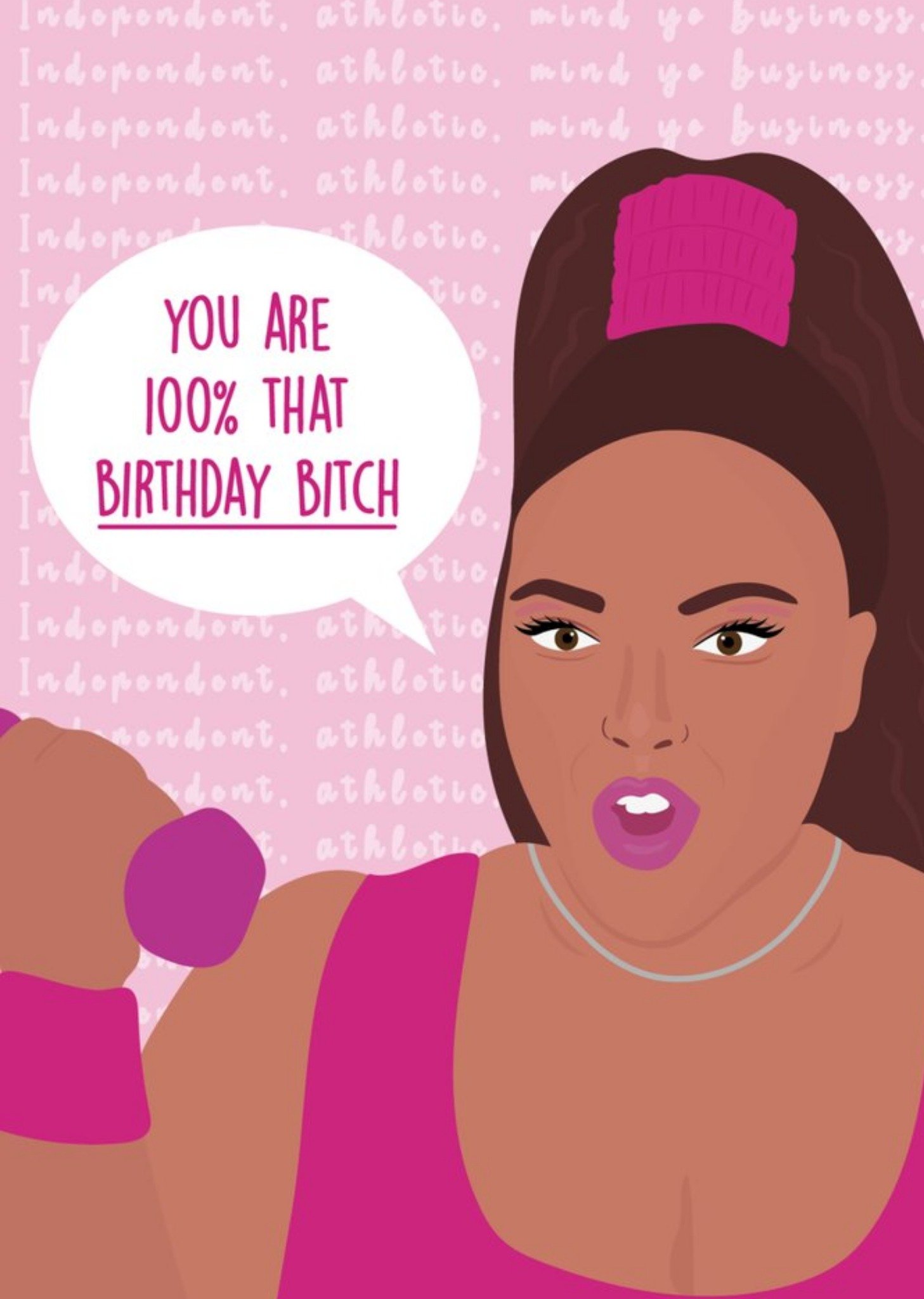Rumble Cards Modern Funny You Are 100 Percent That Birthday Bitch Card Ecard