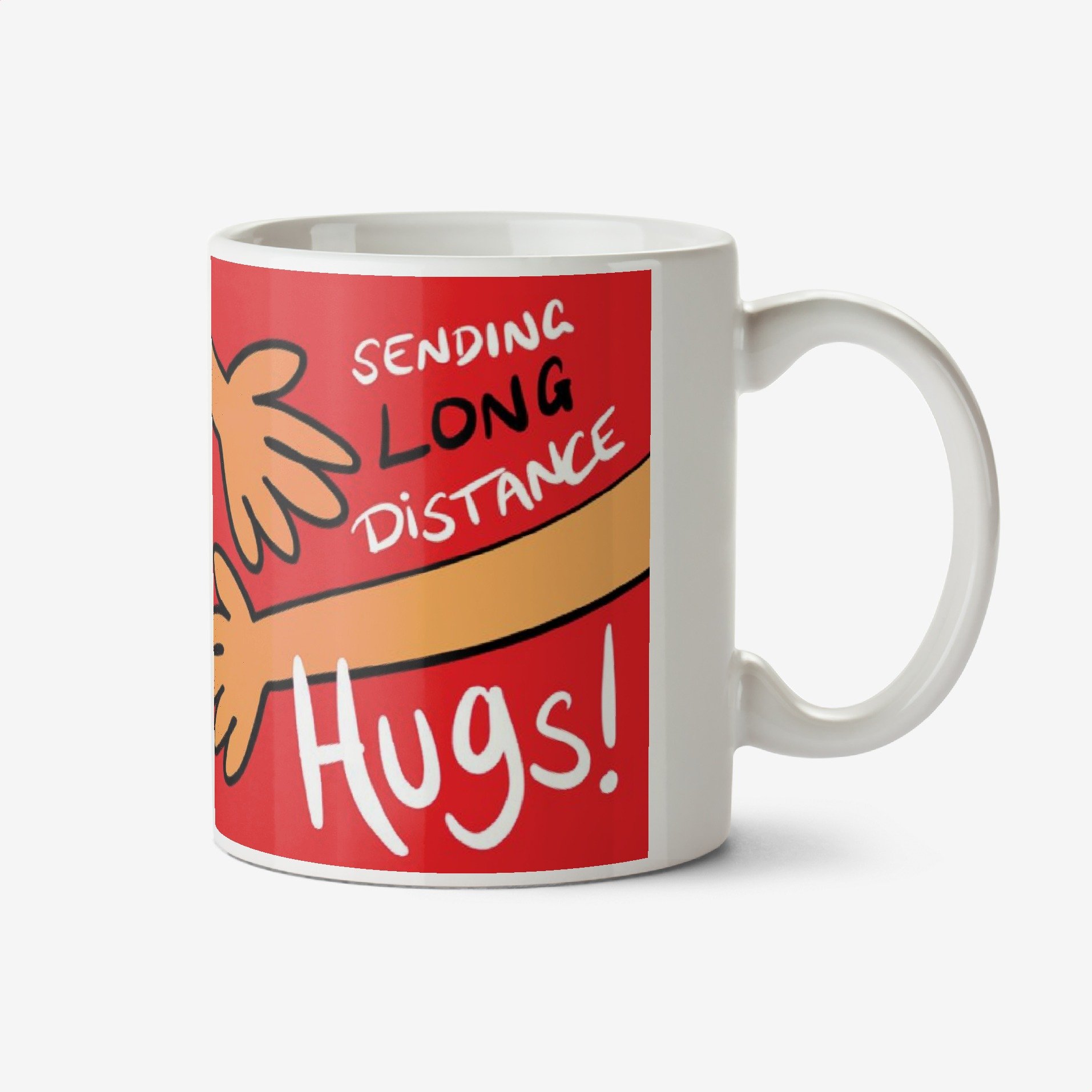 Moonpig Sending Long Distance Hugs Peronalised Mug Ceramic Mug