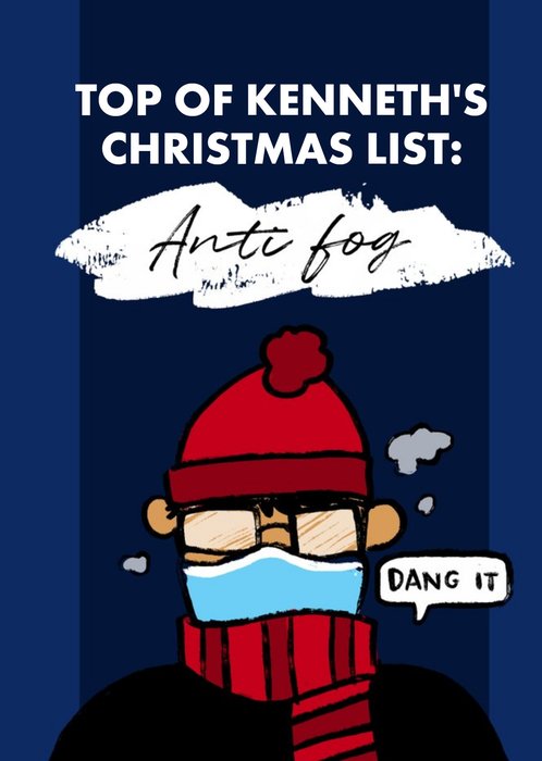 Anit Fog Dang It Funny Christmas Card