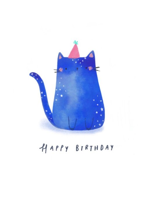 Beth Illustrates Cute Illustrated Cat Birthday Card