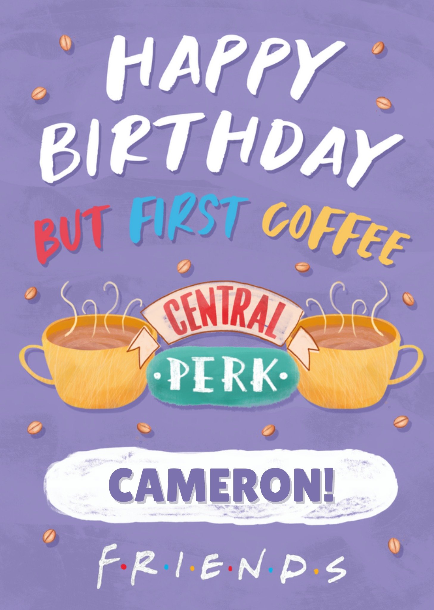 Friends (Tv Show) Friends Central Perk Birthday Card, Large