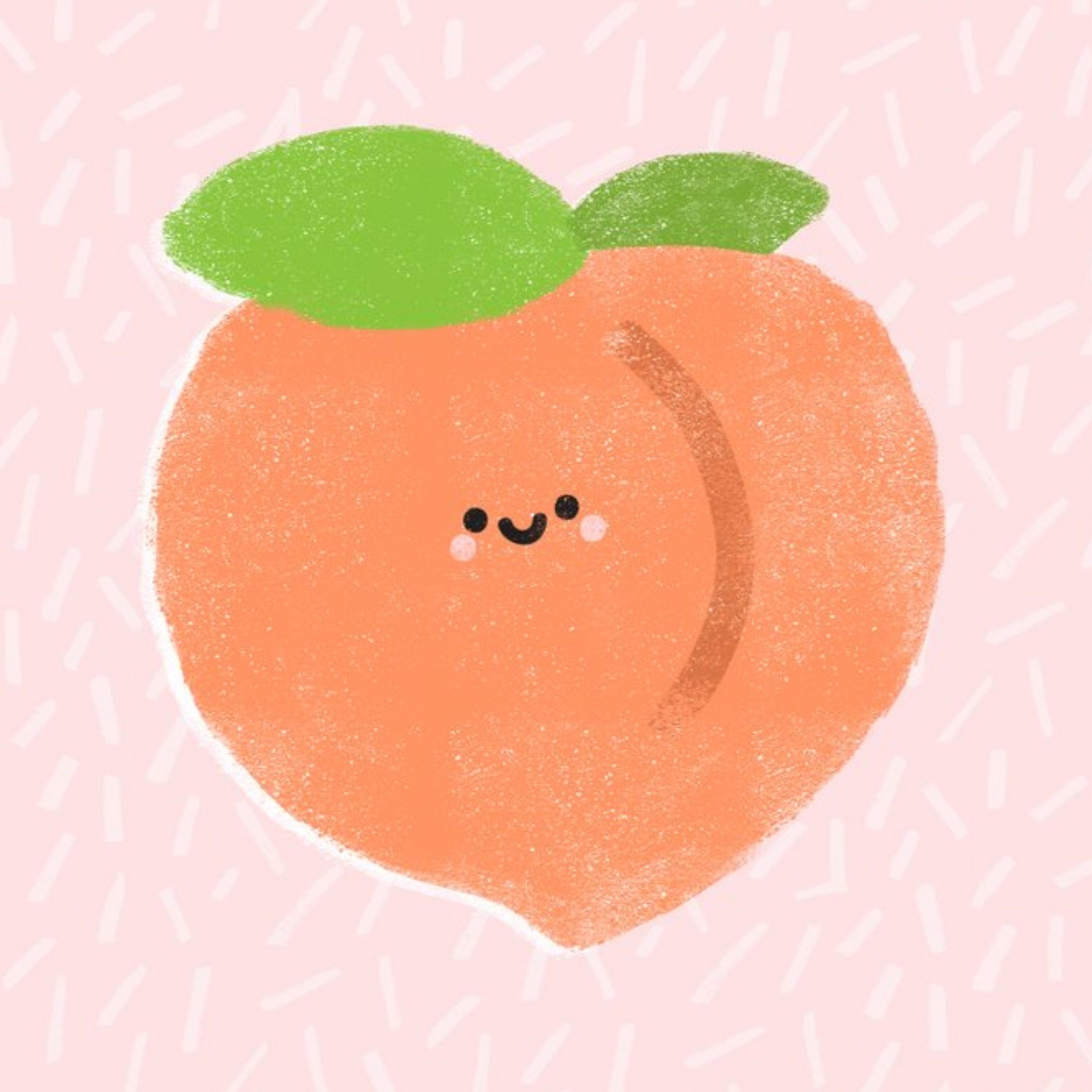 Moonpig Feeling Fruity Peach Card, Square