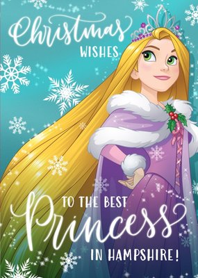 Disney Rapunzel Christmas Princess Personalised Card