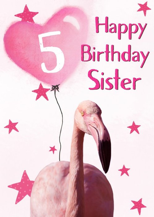 Alex Sharp Photography Flamingo 5th Sister Female Birthday Card
