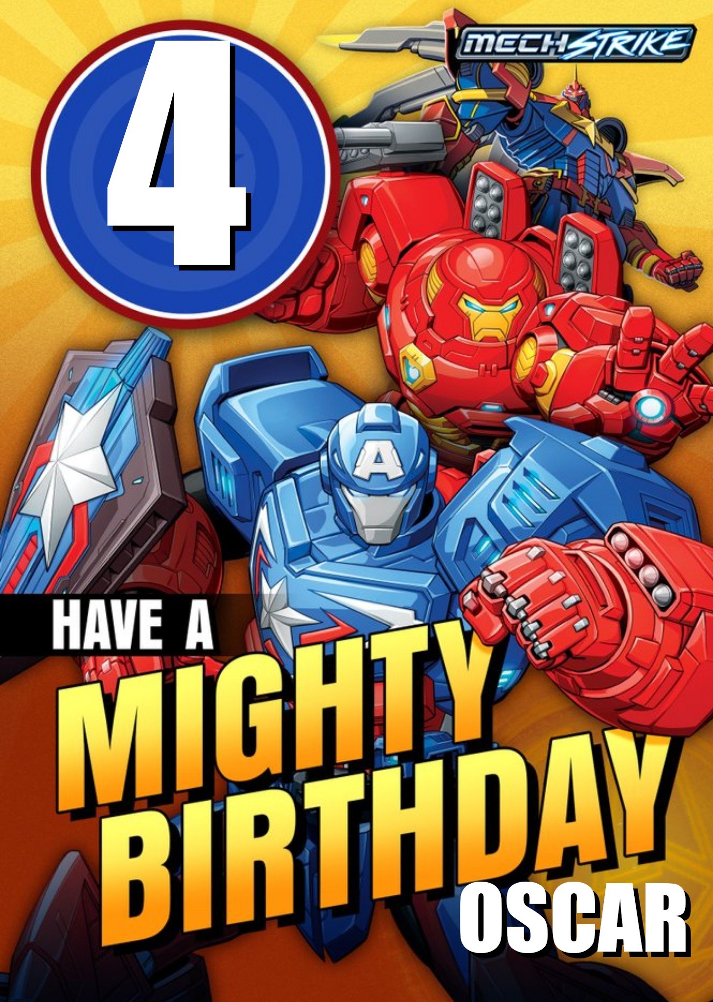 The Avengers Avengers Mech Strike Have A Mighty Birthday Card, Large