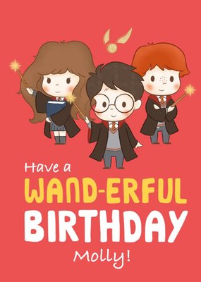Illustrated Harry Potter Wand-erful Birthday Card