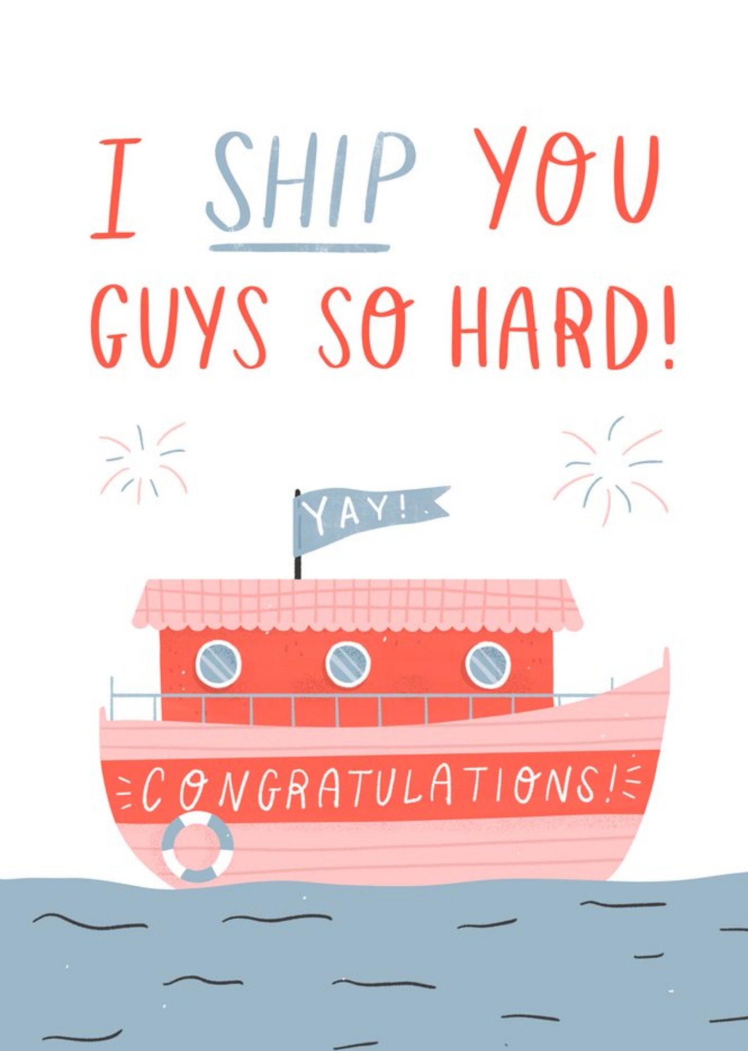 Funny I Ship You Guys So Hard Yay Congratulations Card