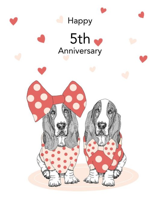 Dotty Dog Art Dogs Anniversary Card