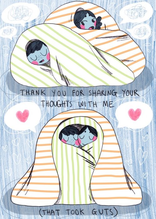Thanks For Sharing Your Feelings With Me Friendship Postcard