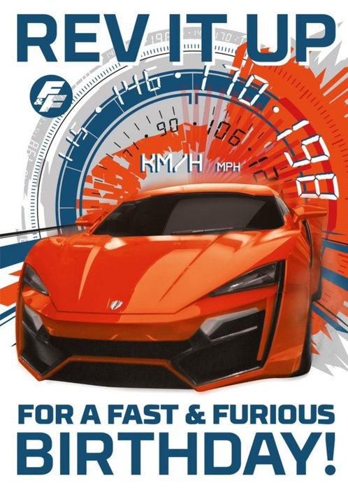 Fast And Furious Rev It Up Birthday Card
