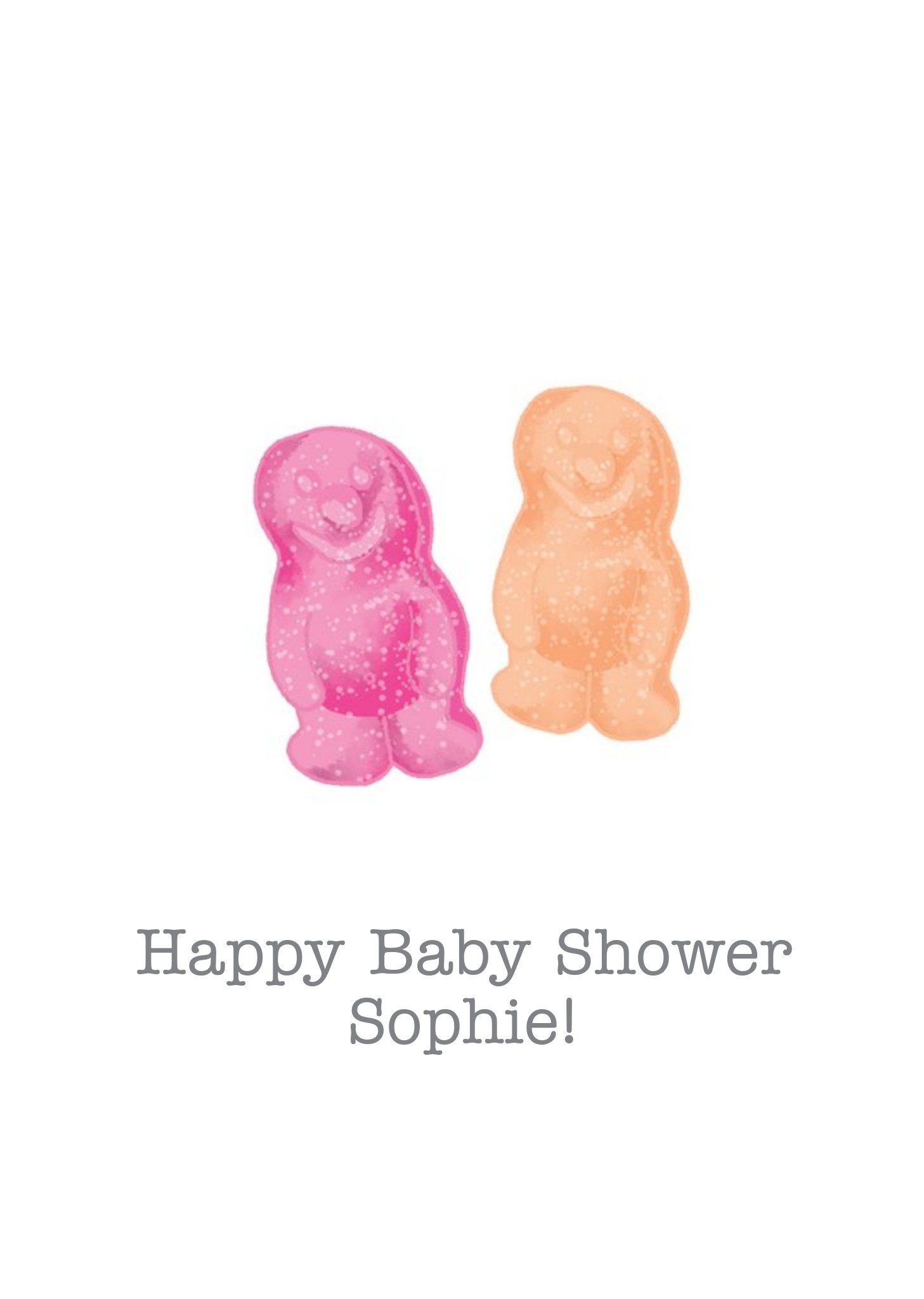 Jelly Baby Illustration Baby Shower Card Ecard