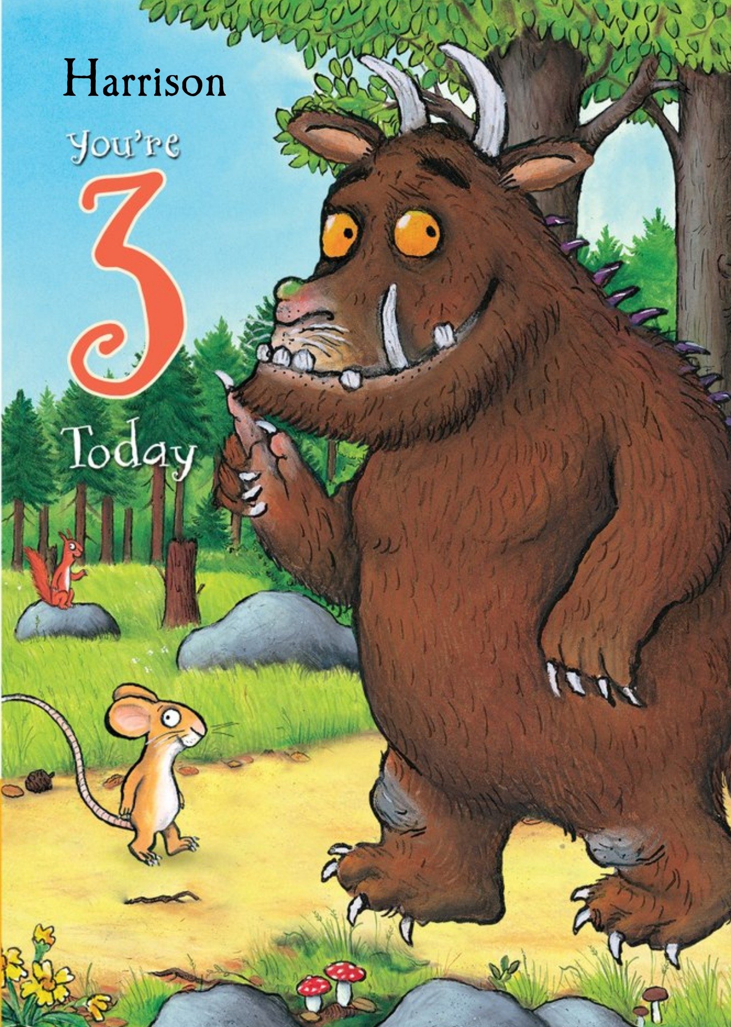 The Gruffalo 3 Today Birthday Card, Large