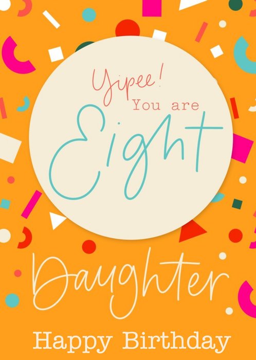 Scatterbrain Letters by Julia Daughter 8th Birthday Card