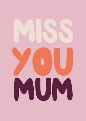 Miss You Mum Postcard