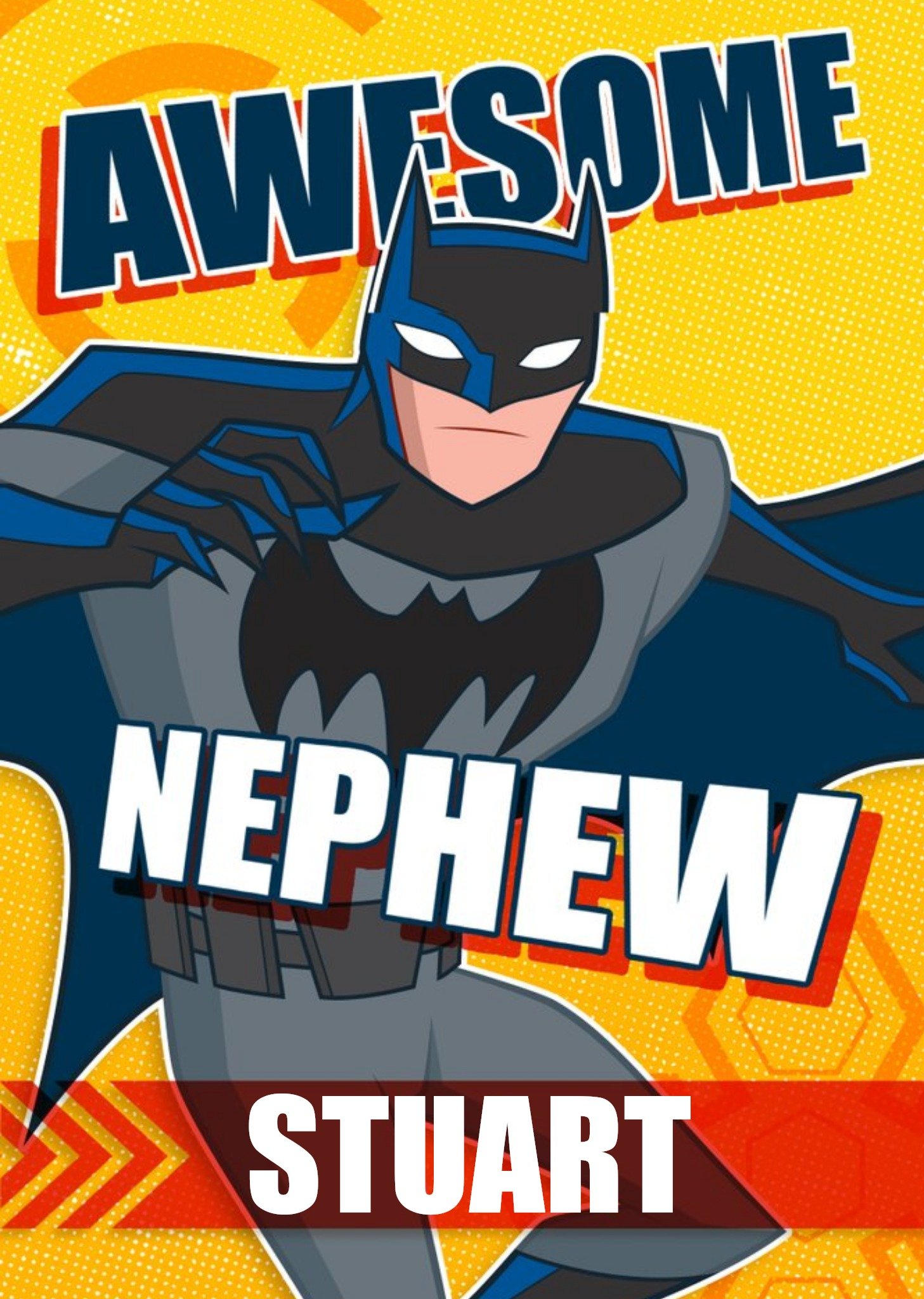Batman Justice League Nephew Birthday Card, Large