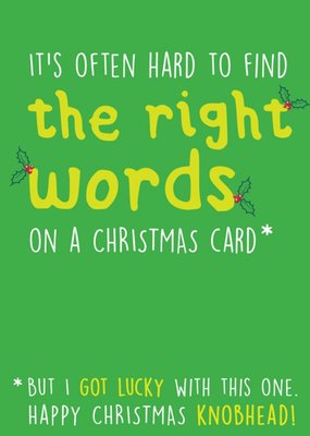 It Is Often Hard To Find The Right Words Rude Funny Christmas Card