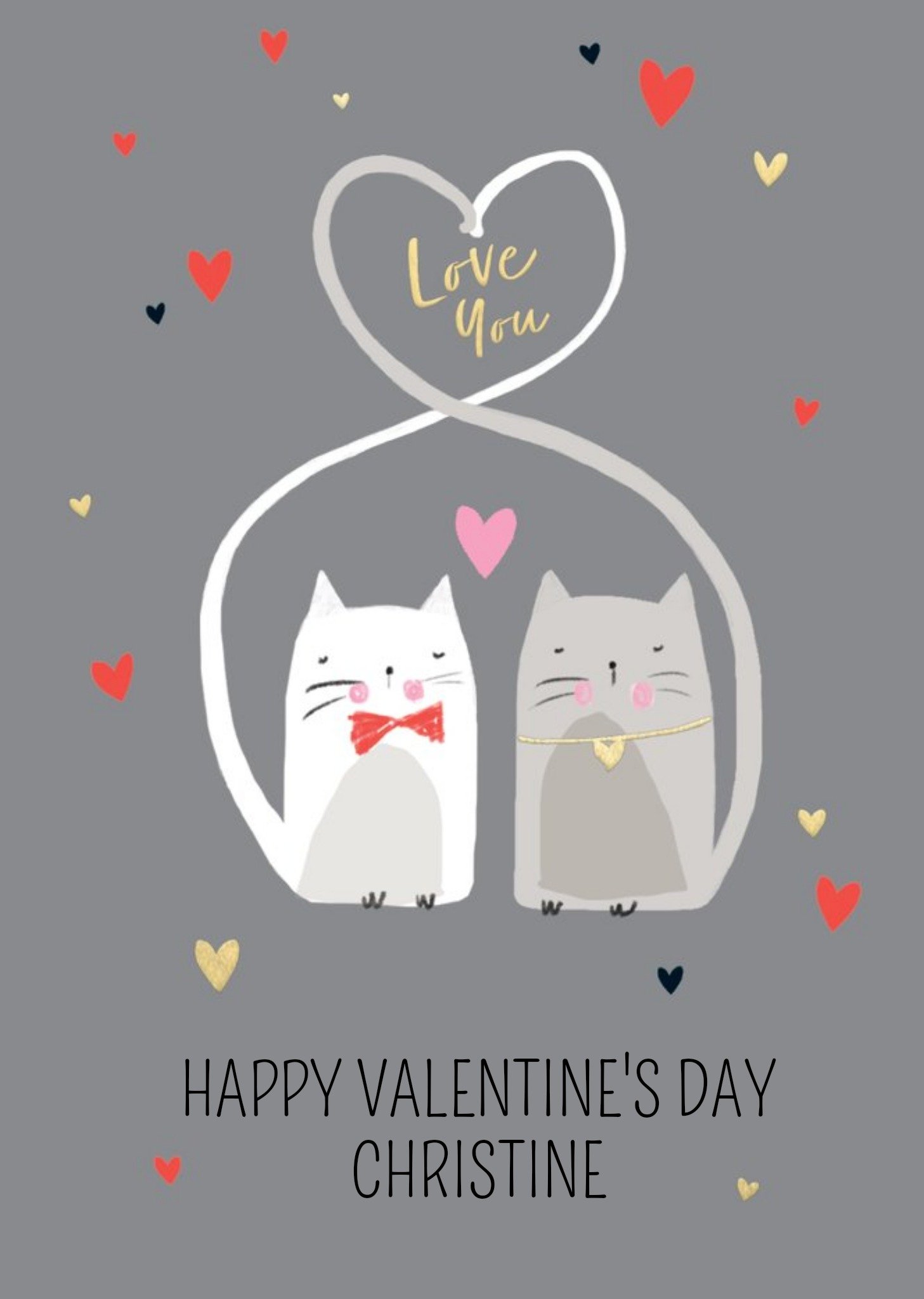 Moonpig Cats In Love Valentine's Day Card, Large