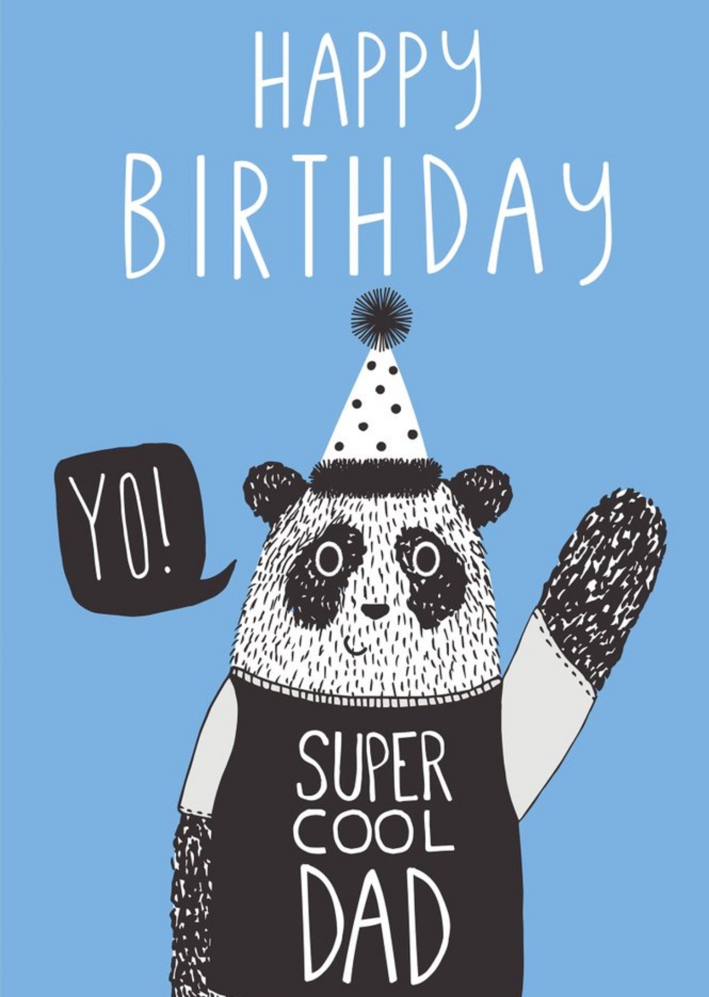 Lr Studio Illustration Cute Bear Dad Daddy Cartoon Birthday Card Ecard