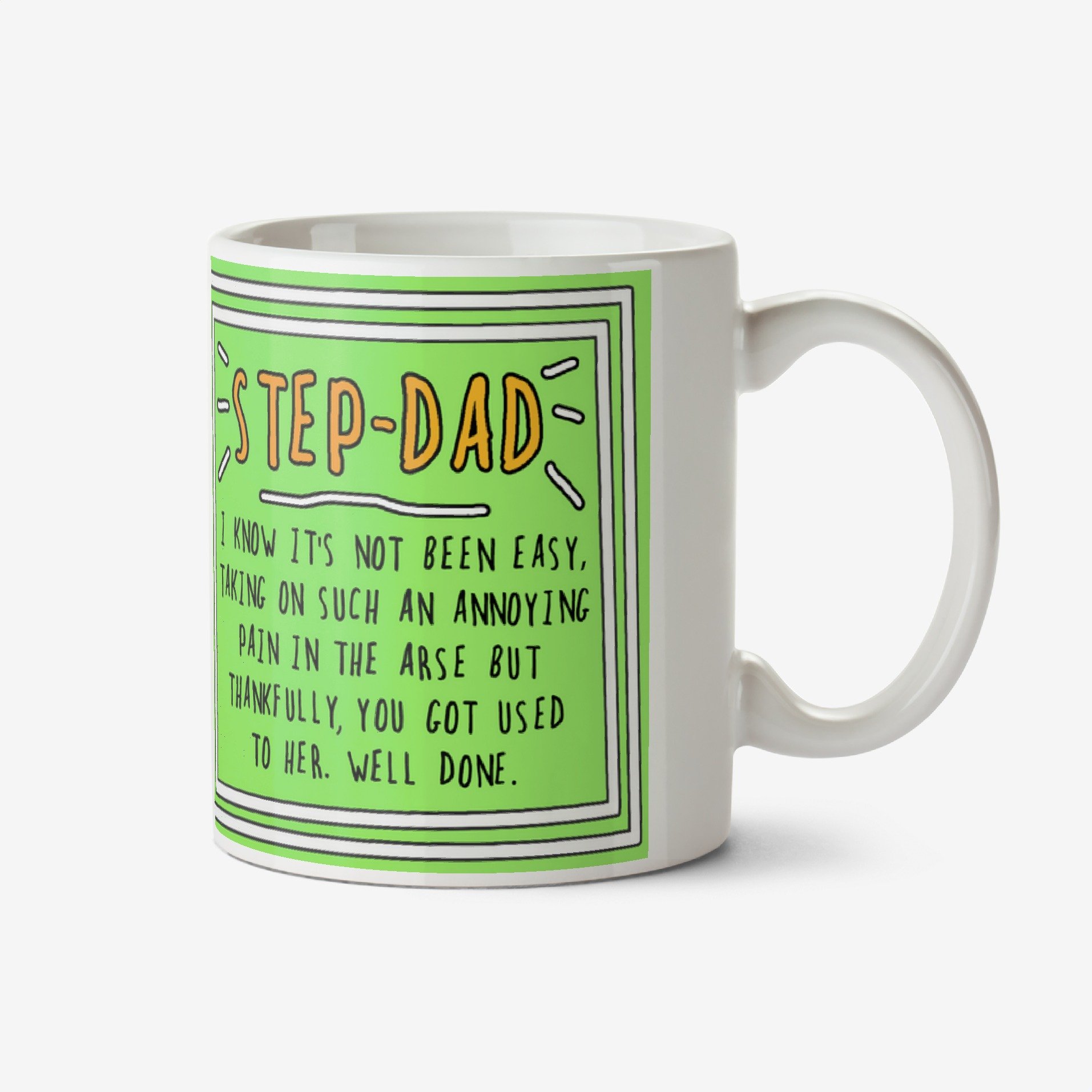 Funny Sentiment Step Dad Photo Upload Mug By Go La La Ceramic Mug