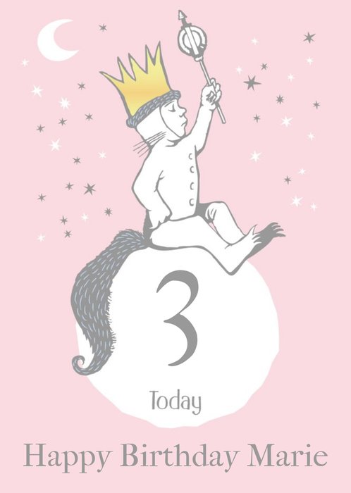 Where The Wild Things Are 3 Today Birthday Card
