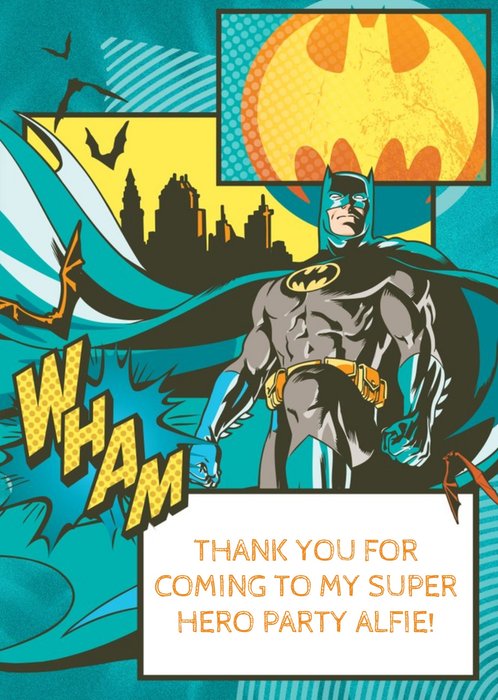 Wham! Batman Personalised Thank You Card