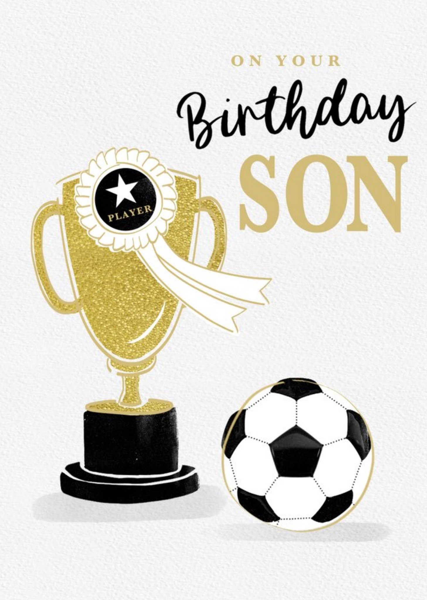 Moonpig Football Trophy Son Birthday Card Ecard