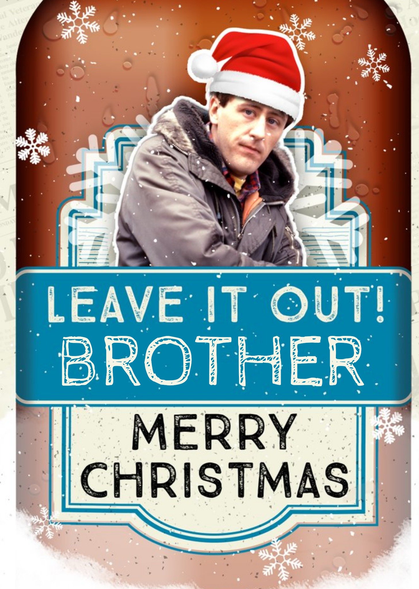 Bbc Only Fools And Horses Leave It Out Brother Christmas Card