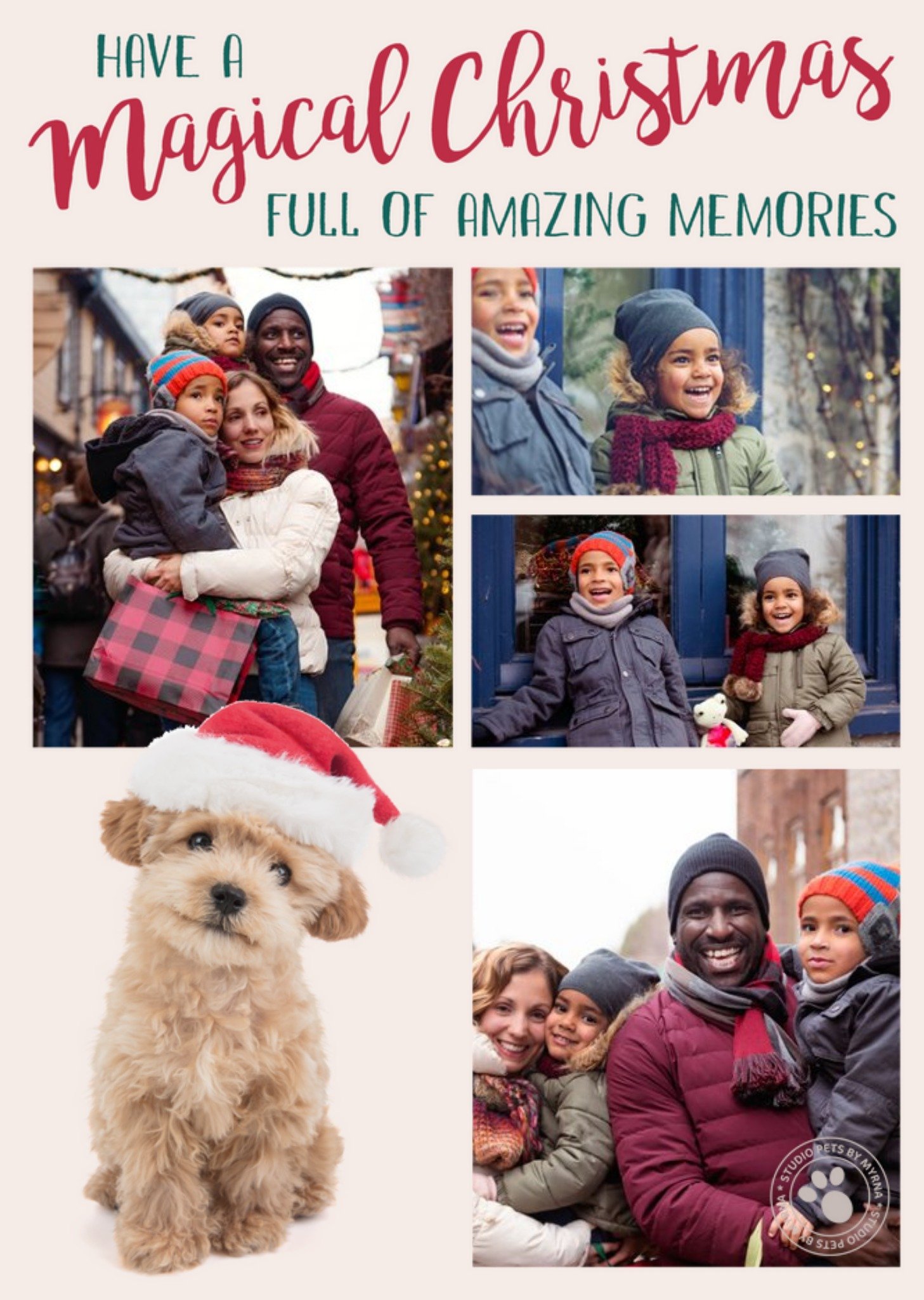 Studio Pets Have A Magical Christmas Photo Upload Card Ecard