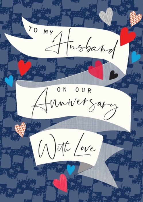 Modern With Love On Our Anniversary To My Husband Card