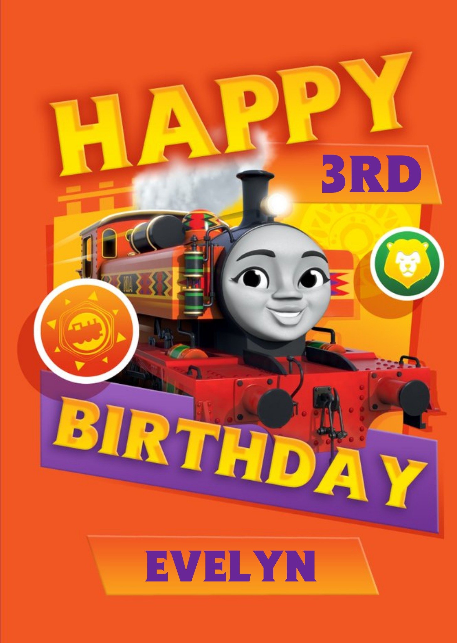 Thomas & Friends Thomas And Friends Nia 3rd Birthday Card, Large