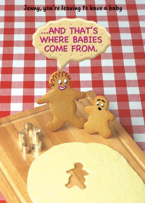 Cookies Being Made Funny New Baby Card