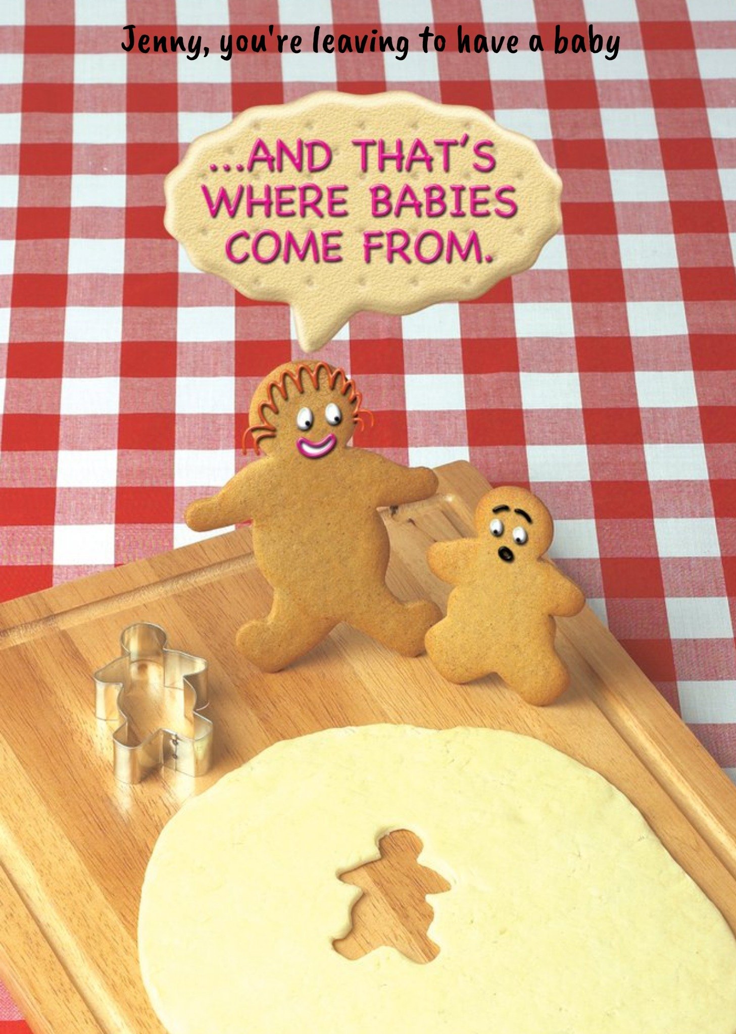 Cookies Being Made Funny New Baby Card