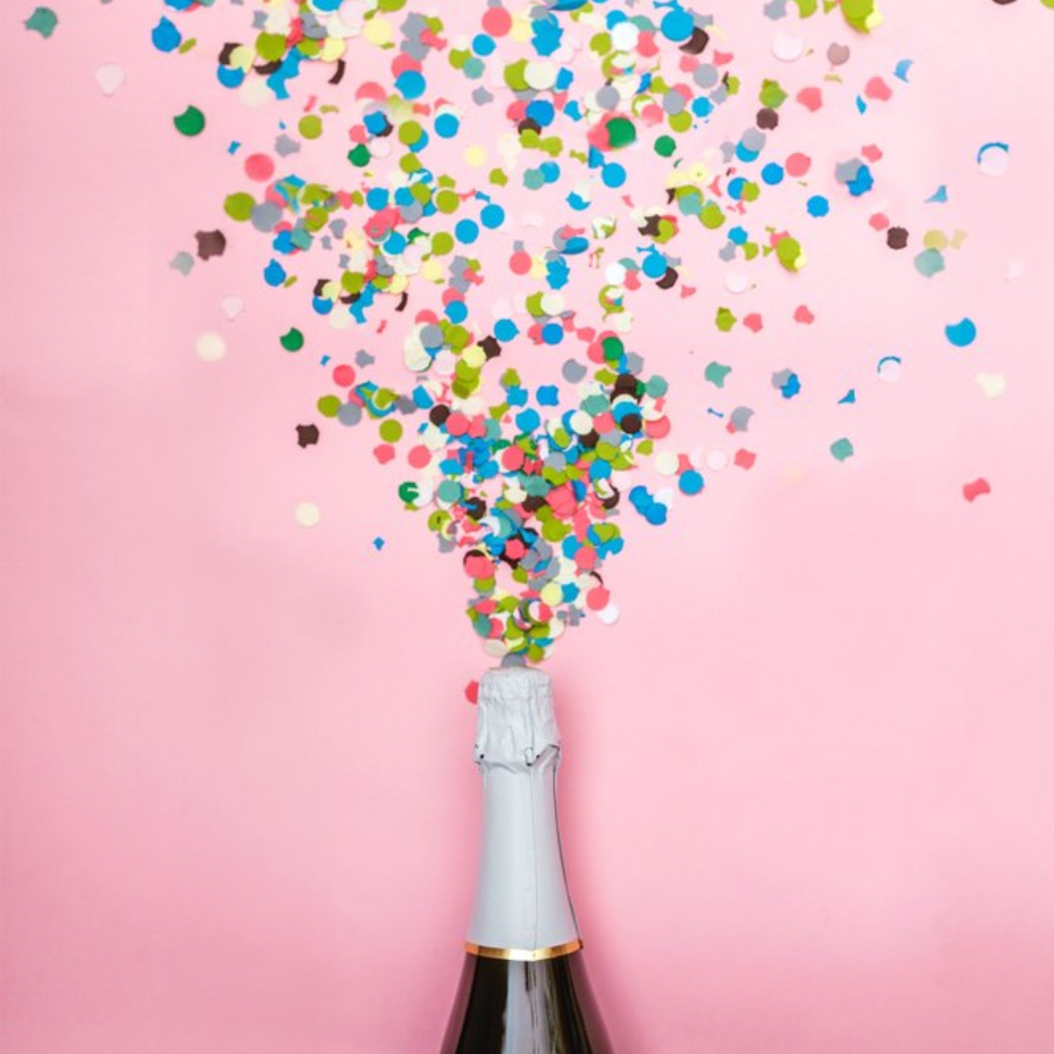 Moonpig Photographic Champagne And Confetti Congratulations Card, Square
