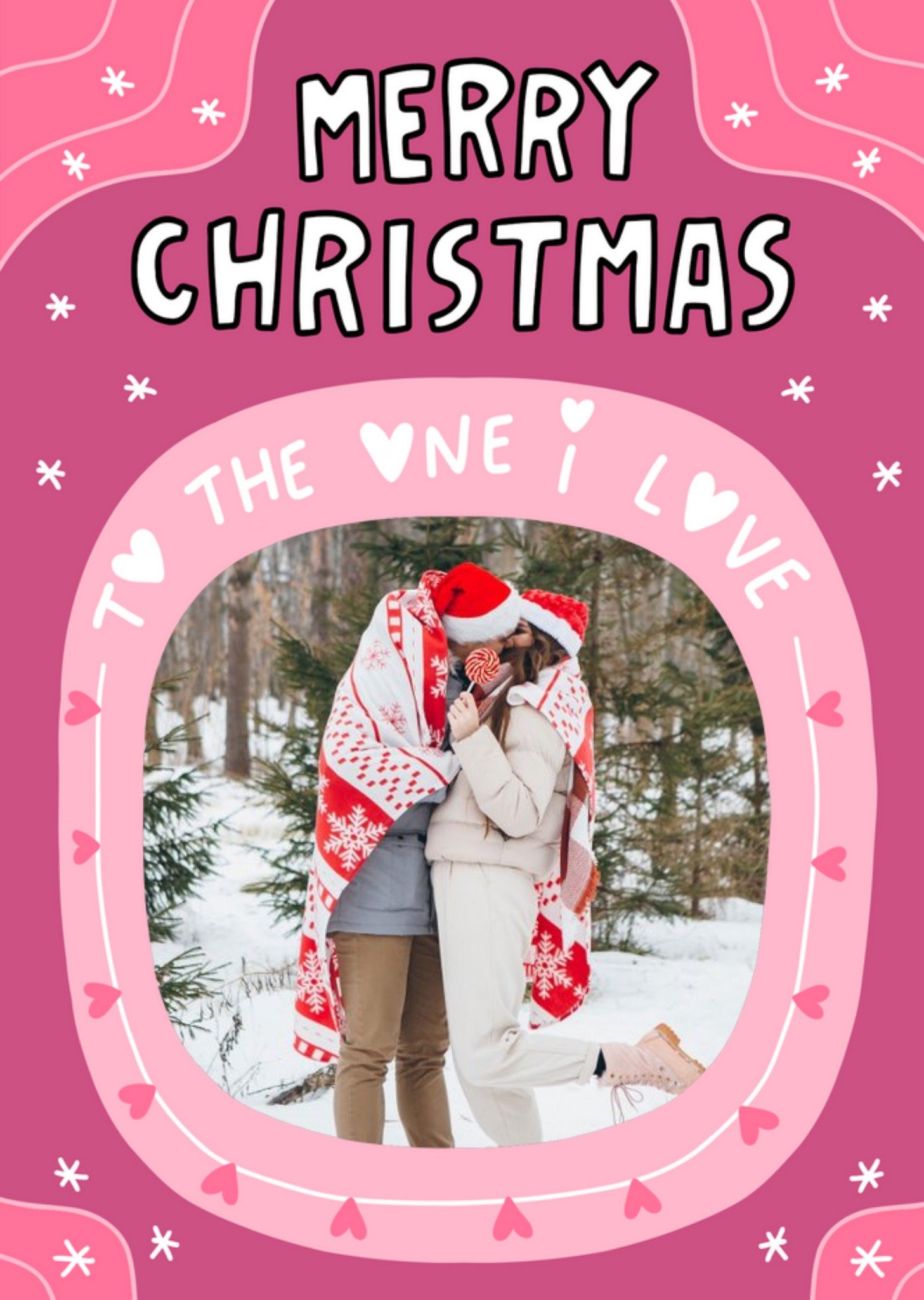 Merry Christmas To The One I Love Photo Upload Card Ecard