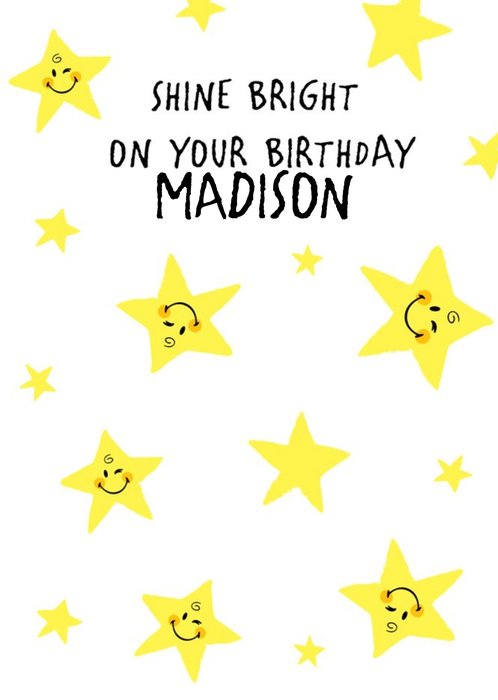 Smiley World - Shine Bright on your Birthday - Birthday Card
