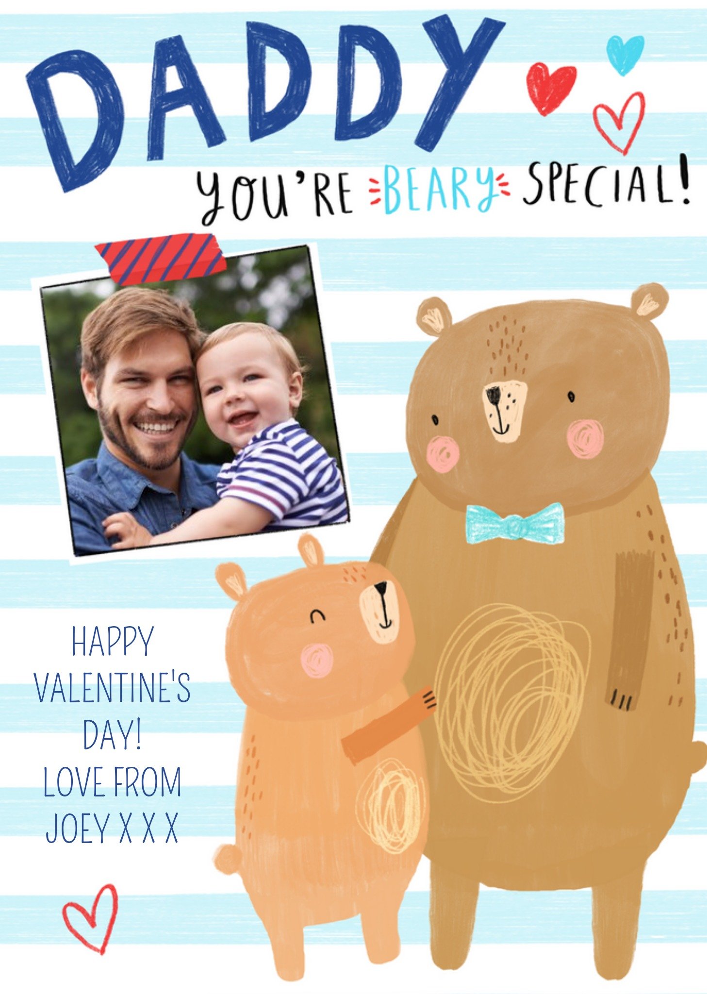 Cute Personalised Valentine's Day To My Daddy Photo Card Ecard