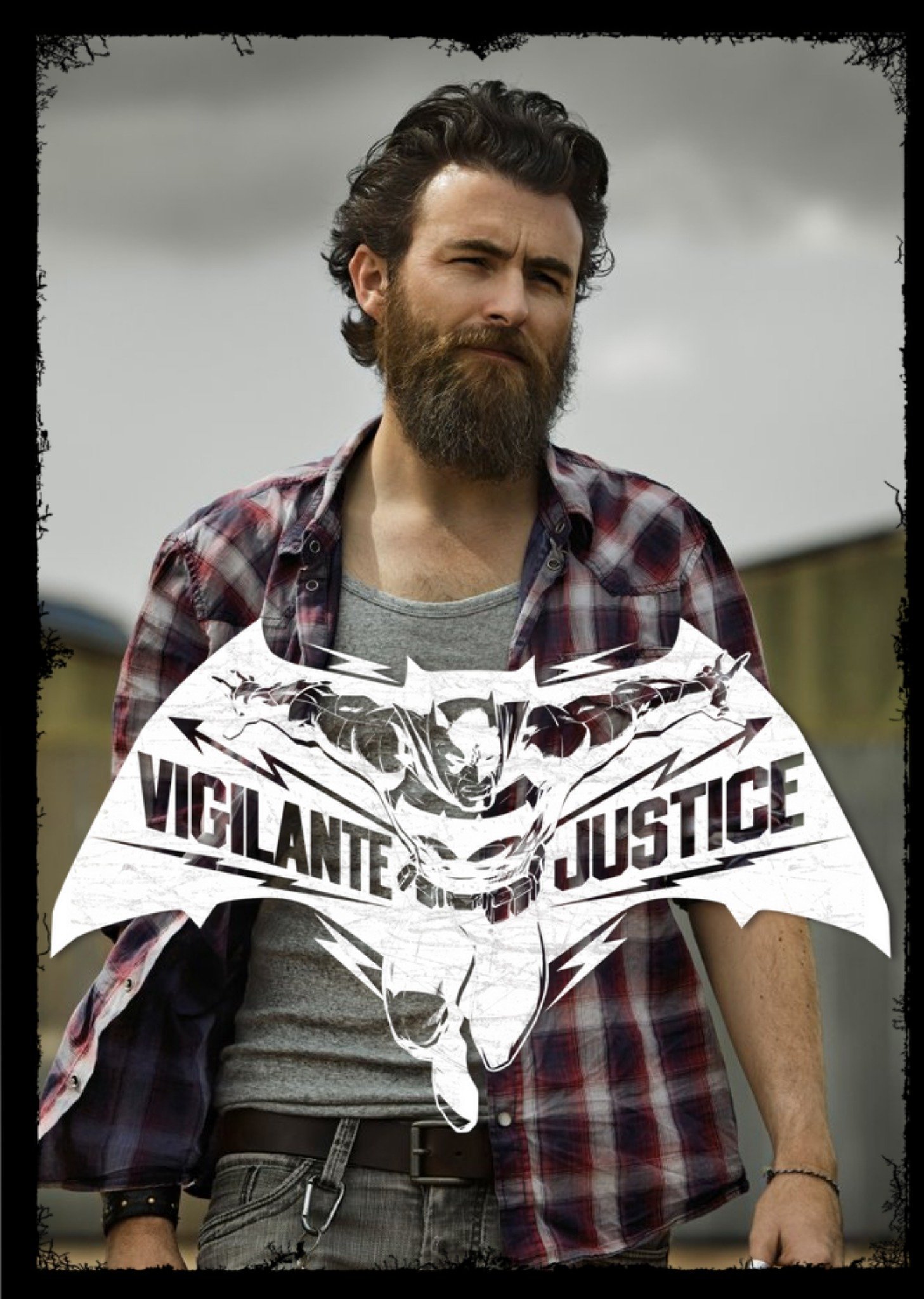 Batman Vigilante Justice Black Border Photo Card, Large