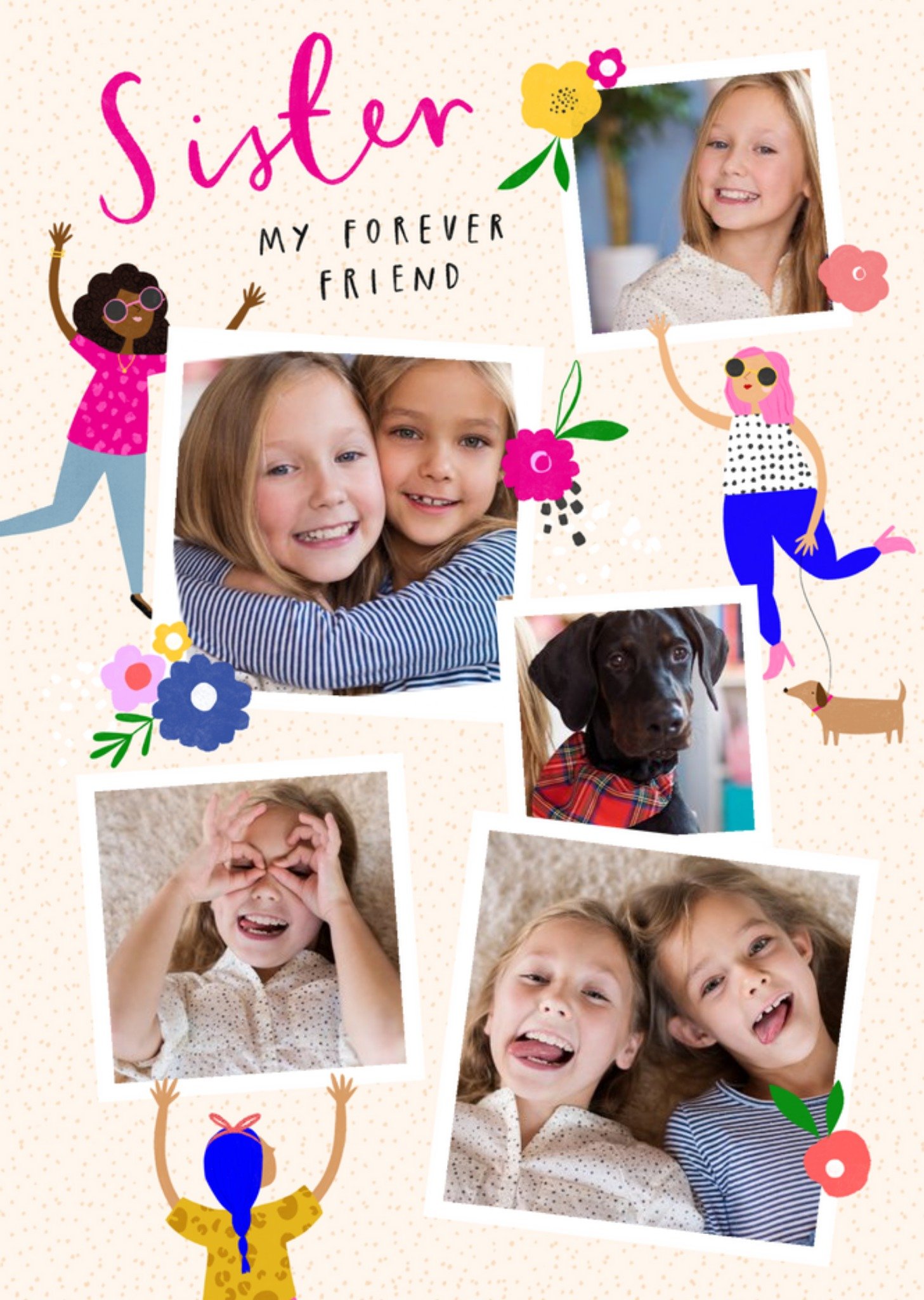 Sister My Forever Friend Just A Note Card Ecard