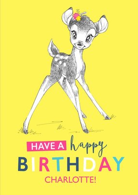 Disney Sketch Bambi Birthday Card