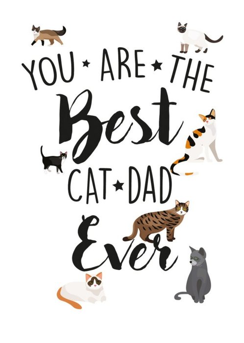 Cheeky Chops You Are The Best Cat Dad Ever Father's Day Card