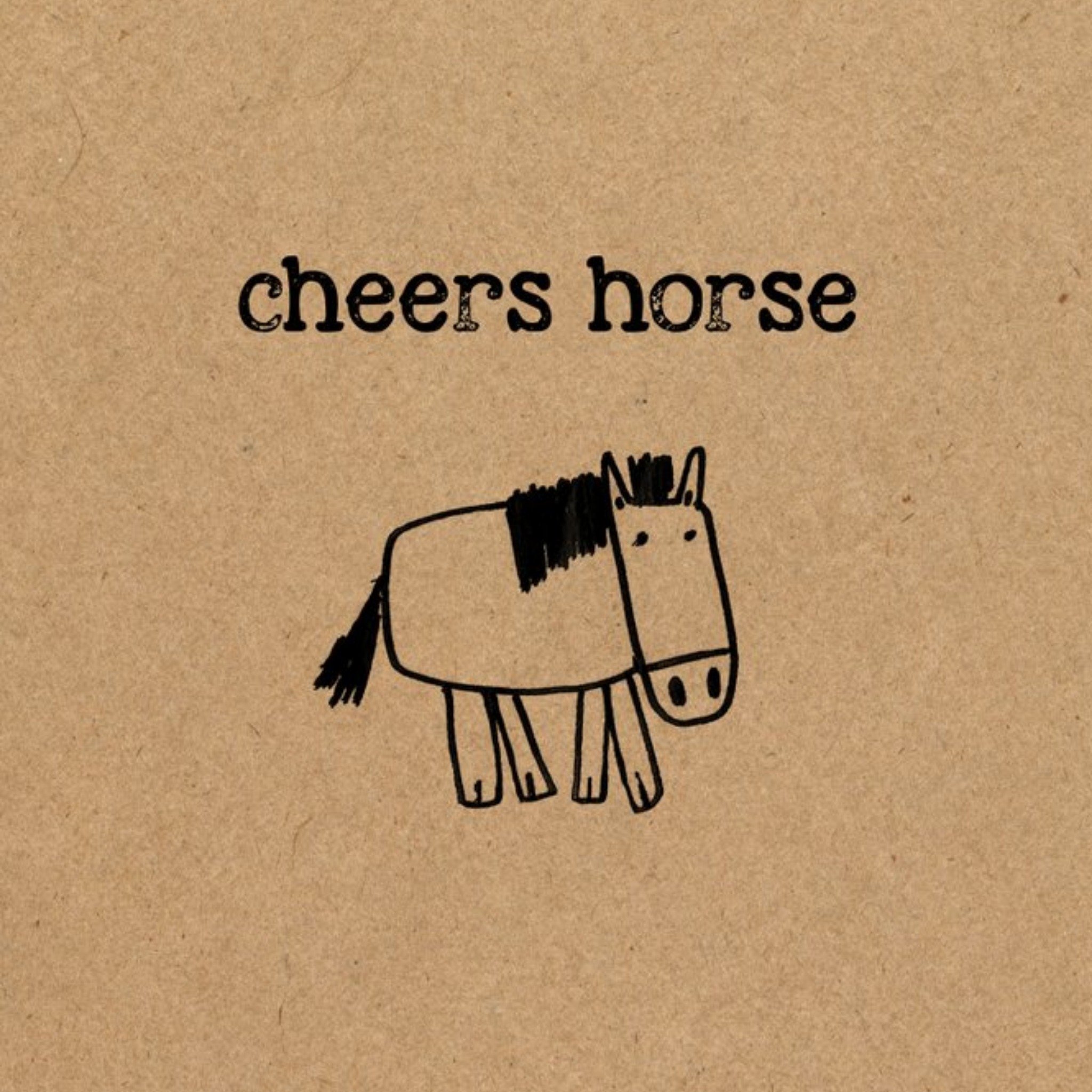 Moonpig Funny Pun Cheers Horse General Everyday Card, Large