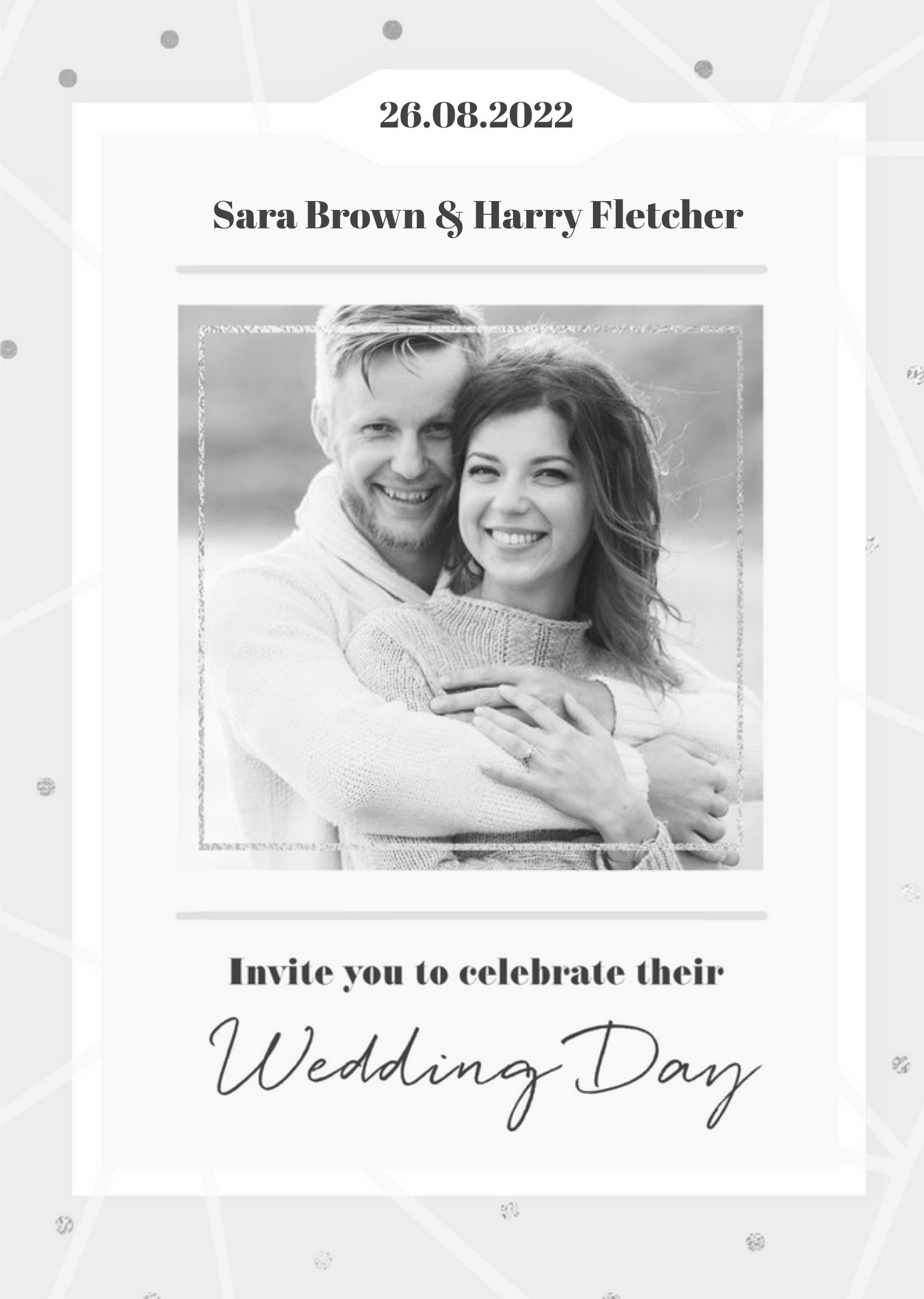 Wedding Invitation Photo Upload Card, Standard