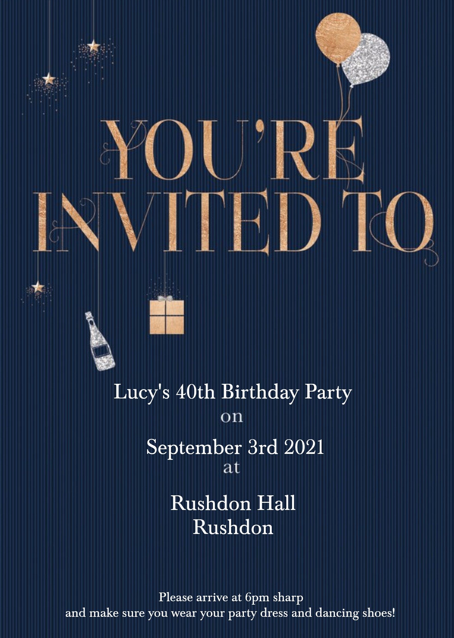 Clintons Ballons And Stars Invitation, Standard Card