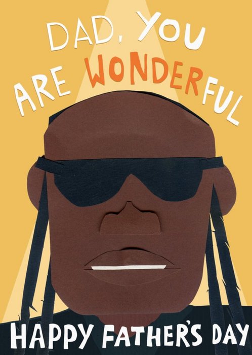 Stevie Wonder Dad You Are Wonderful Happy Father's Day Card